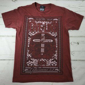 Not Of This World - Live Love - Maroon Short Sleeve T-Shirt Mens Size M